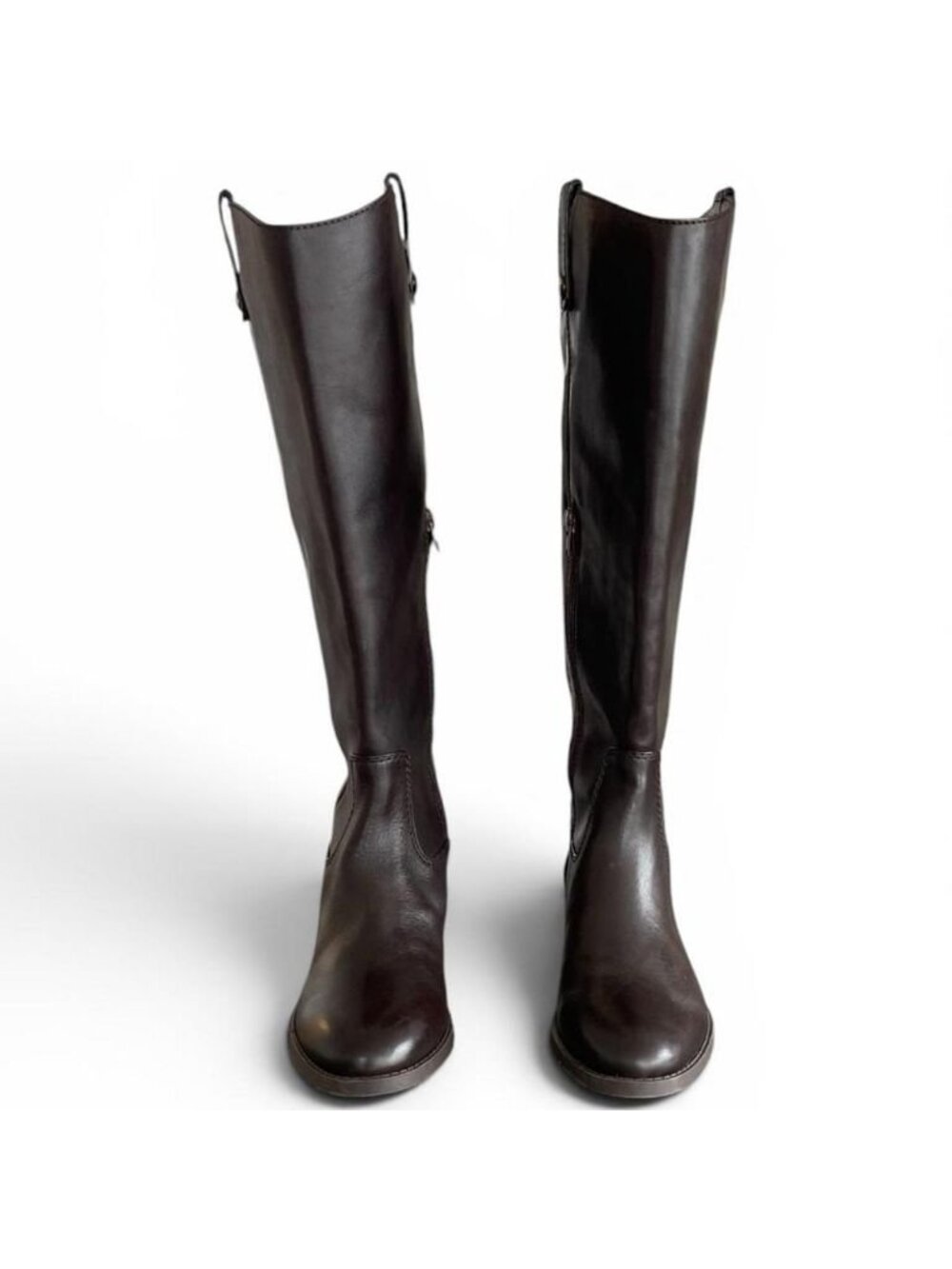 INC International Concepts Fawne Leather Riding Boots in Brown | Women Size 8